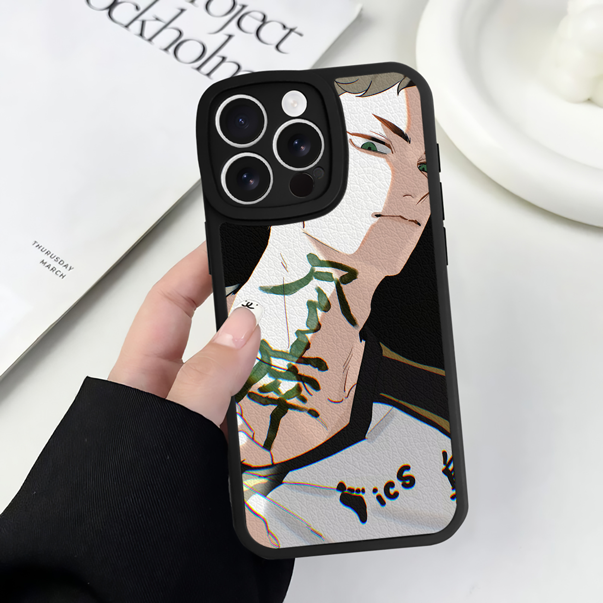 （画像用） ハイキュー!! Haikyu!! 【iPhone 16シリーズ対応】シリコンスマホケース（レザー調） 材質：シリコン